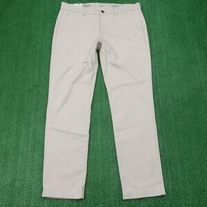 New! St. John's Bay Pants Mens 34x32 Beige Slim Stretch Chino Flat Front